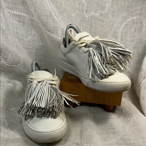 Loeffler Randall leather loafers sneakers with tassels